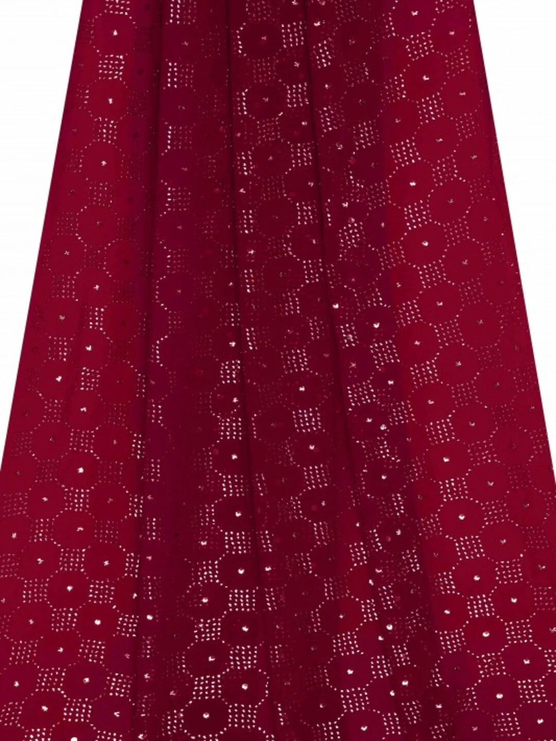 Ada Maroon Pure Georgette Dupatta with Muqaish Work A596866
