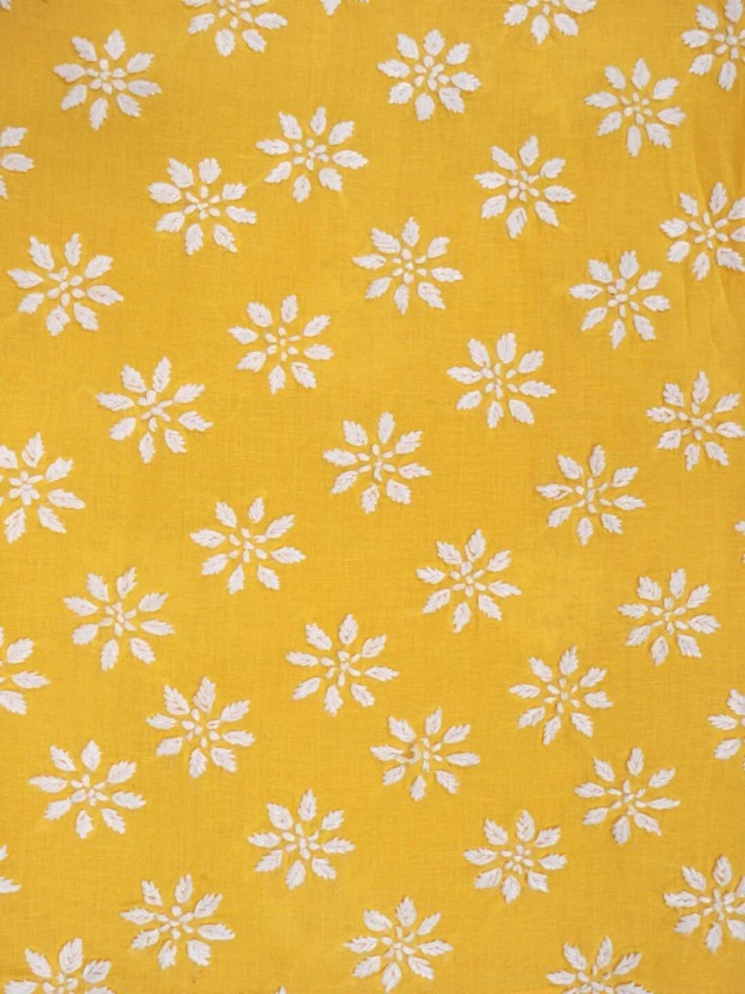 Ada Hand Embroidered Yellow Cotton Lucknowi Chikankari Straight Kurti A911285