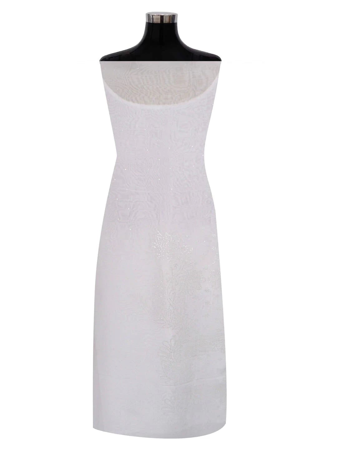 Ada Hand Embroidered White Organza Lucknowi Chikankari Unstitched Kurta Dupatta Set With Muqaish Work 01A202898