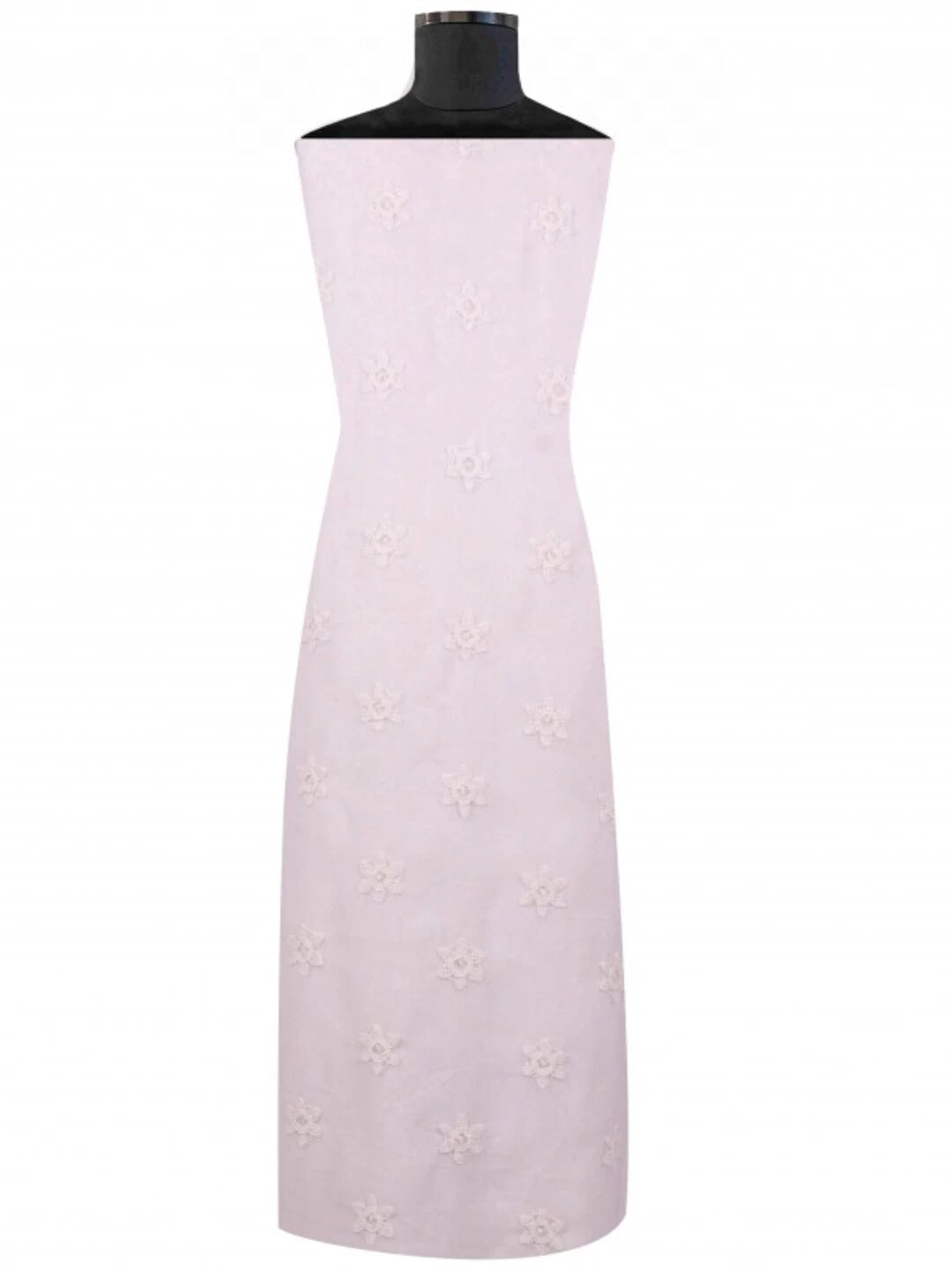 Ada Hand Embroidered White Georgette Lucknowi Chikankari Unstitched Kurta Dupatta Set With Gota Patti Work A406310