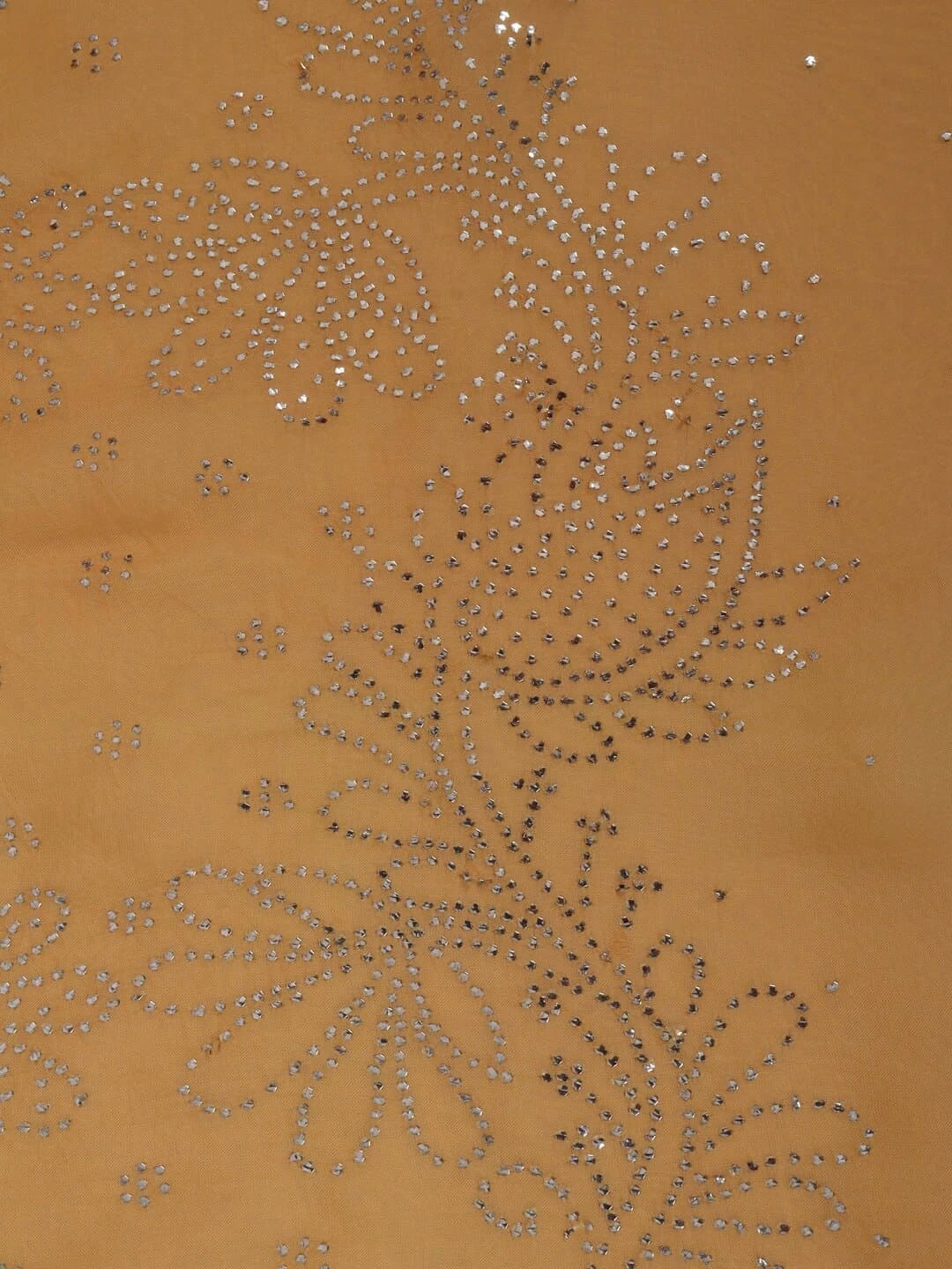 Ada Hand Embroidered Orange Organza Lucknowi Chikankari Unstitched Kurta Dupatta Set With Muqaish Work 01A207846