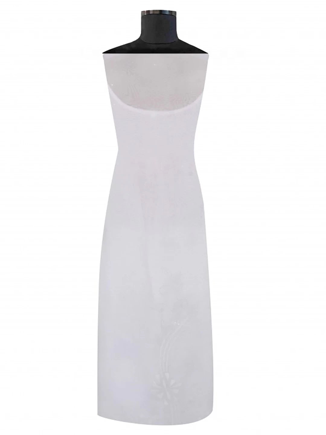 Ada Hand Embroidered White Organza Lucknowi Chikankari Unstitched Kurta Dupatta Set With Muqaish Work 01A202905