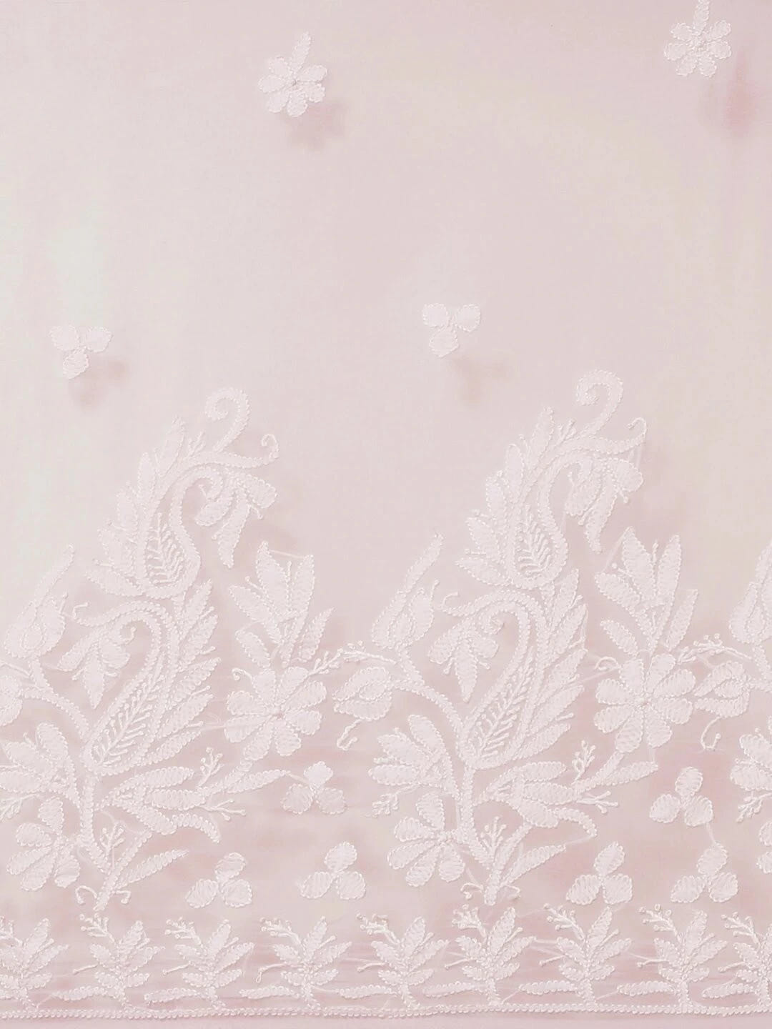 Ada Hand Embroidered Pink Georgette Lucknow Chikankari Saree with Blouse A311269