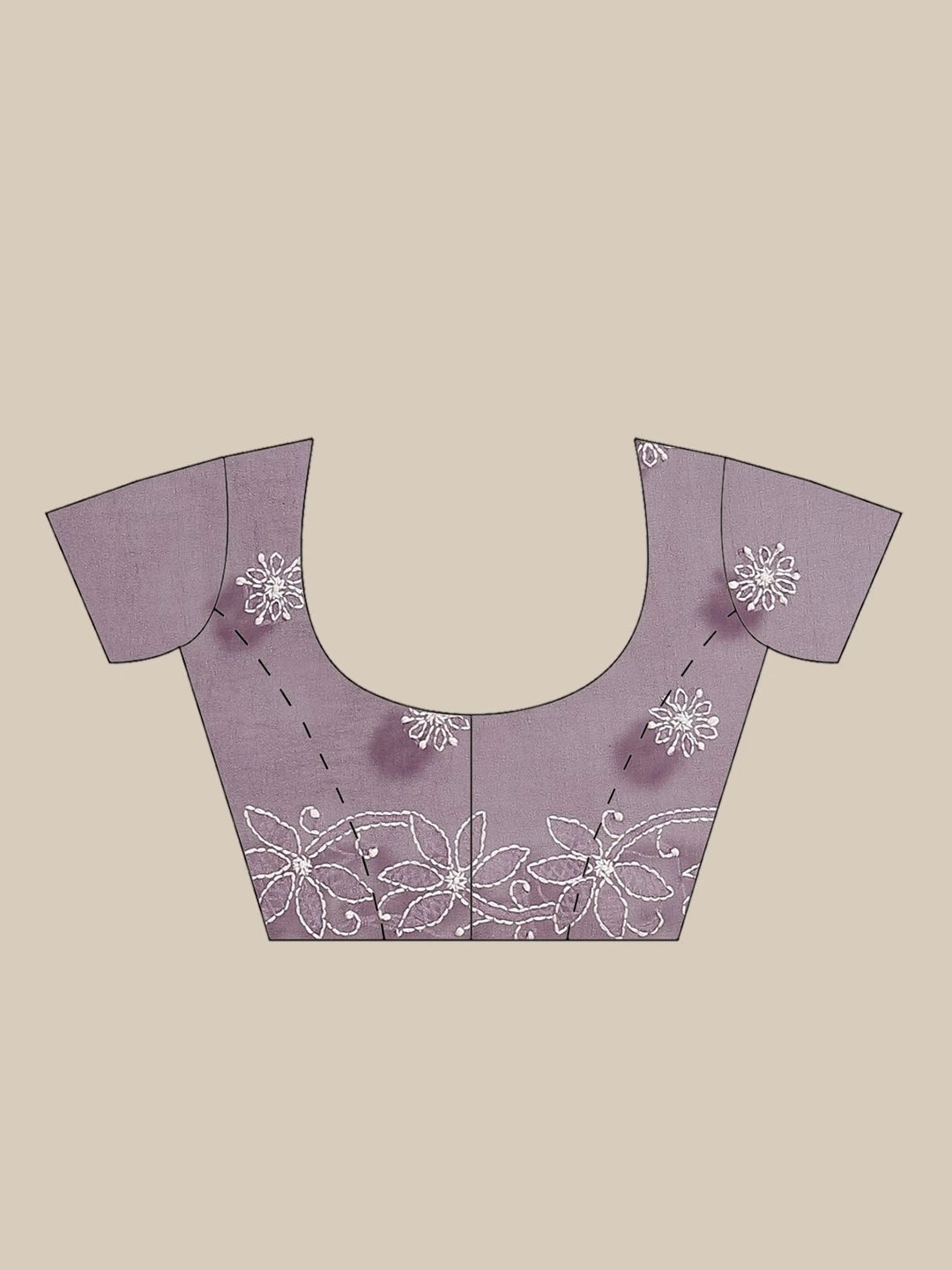 Ada Hand Embroidered Purple Georgette Lucknowi Chikankari Saree With Blouse A130081