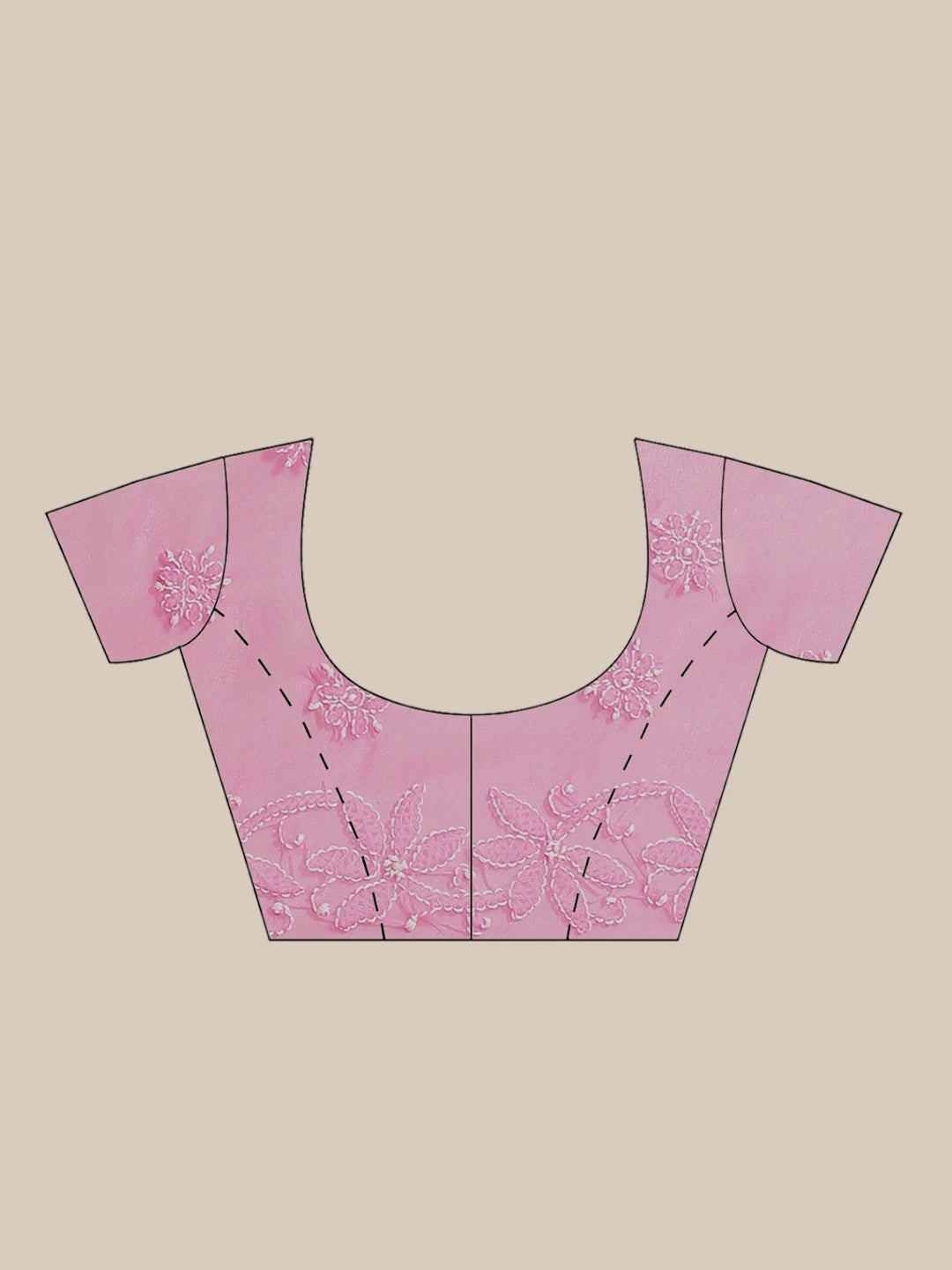 Ada Hand Embroidered Pink Georgette Lucknowi Chikankari Saree With Blouse A129594