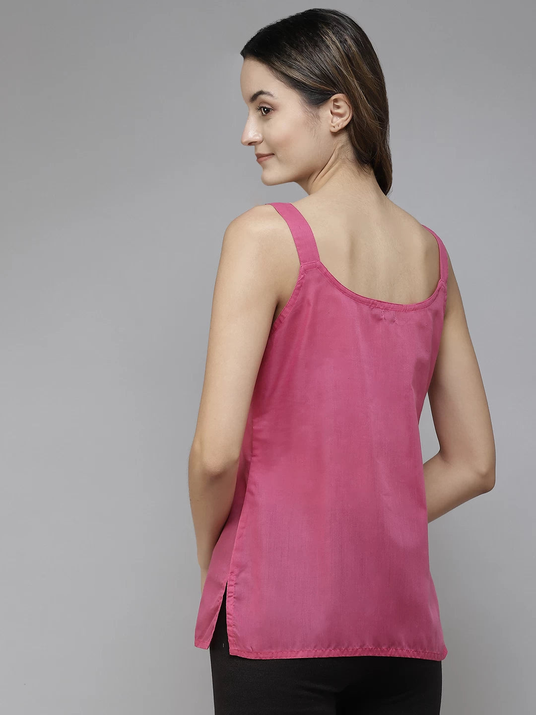 Ada White & Onion Pink Cotton Short Slips Combo of 2 A111169.