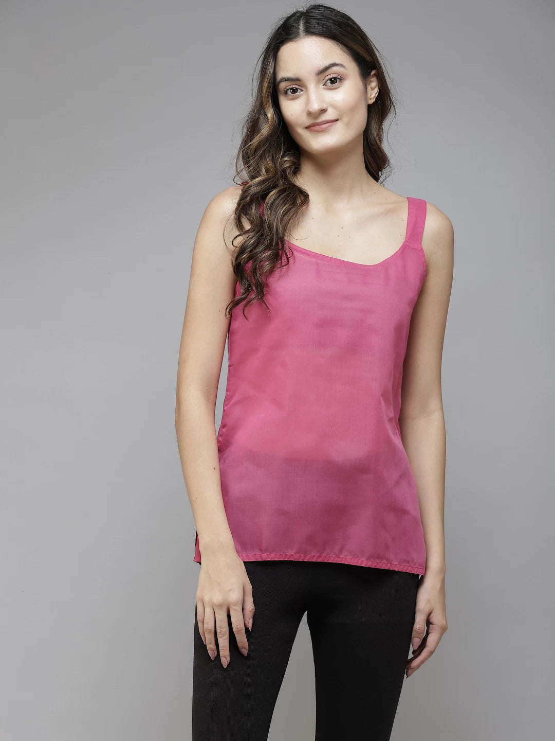 Ada White & Onion Pink Cotton Short Slips Combo of 2 A111169.