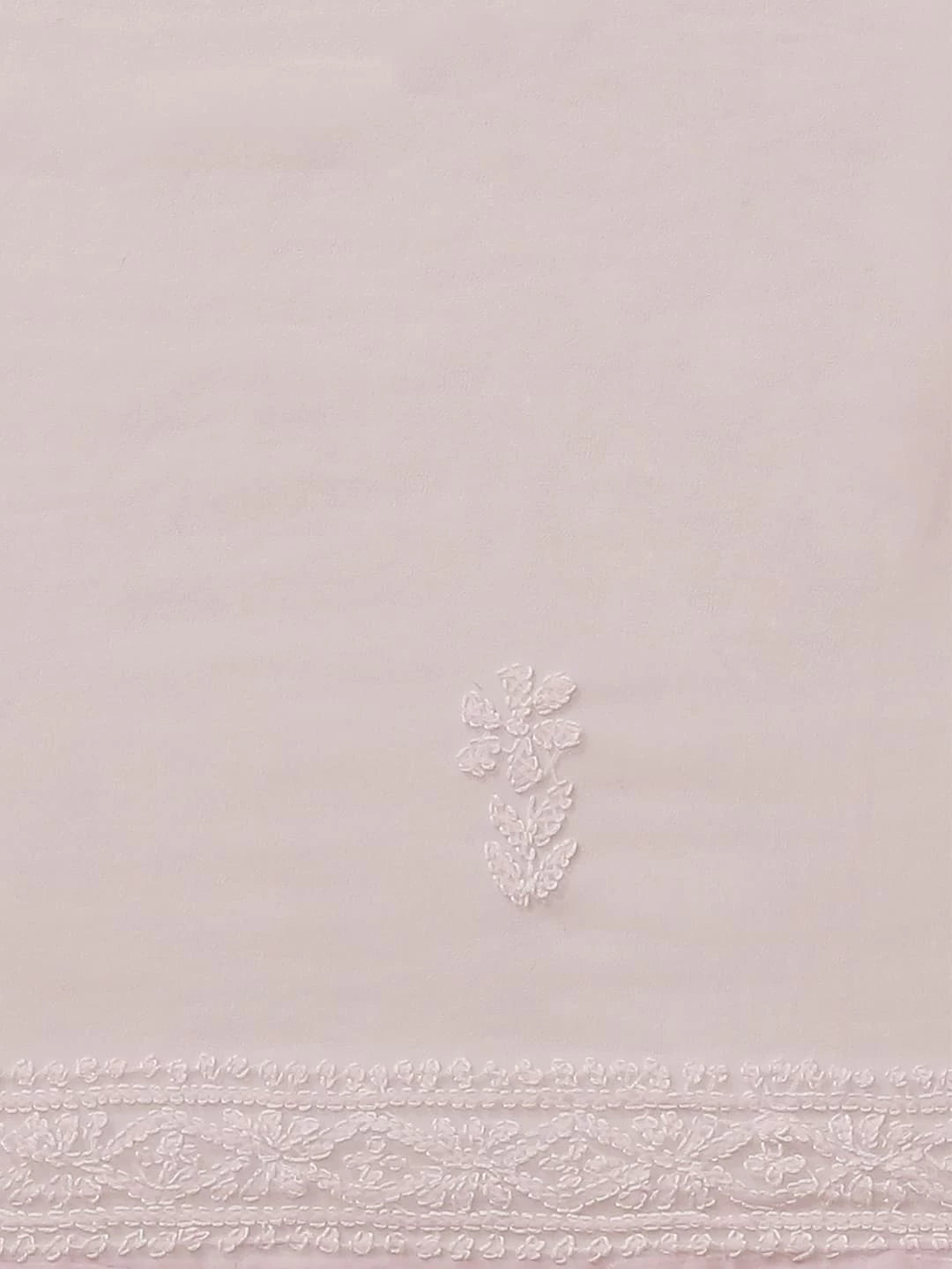 Ada Hand Embroidered Pink Georgette Lucknow Chikankari Saree With Blouse A204502