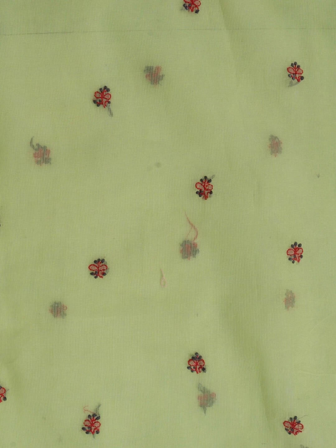 Ada Hand Embroidered Lime Green Kota Lucknowi Chikankari Saree With Blouse  01A79184
