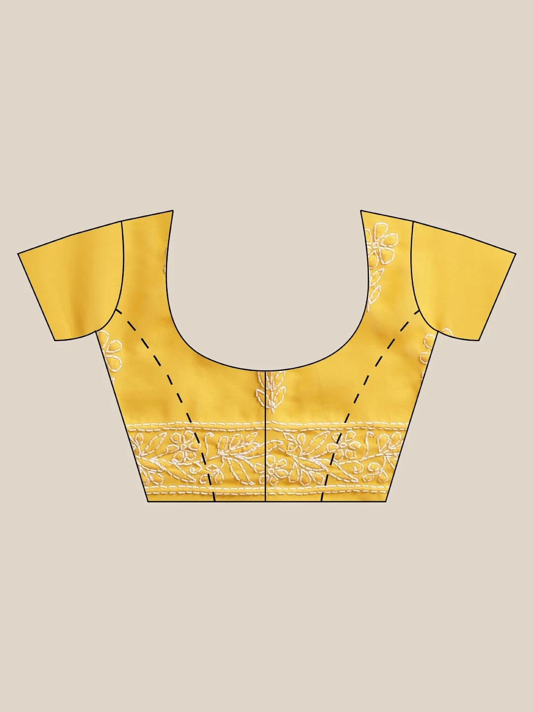 Ada Hand Embroidered Yellow Georgette Lucknowi Chikankari Saree With Blouse A183244