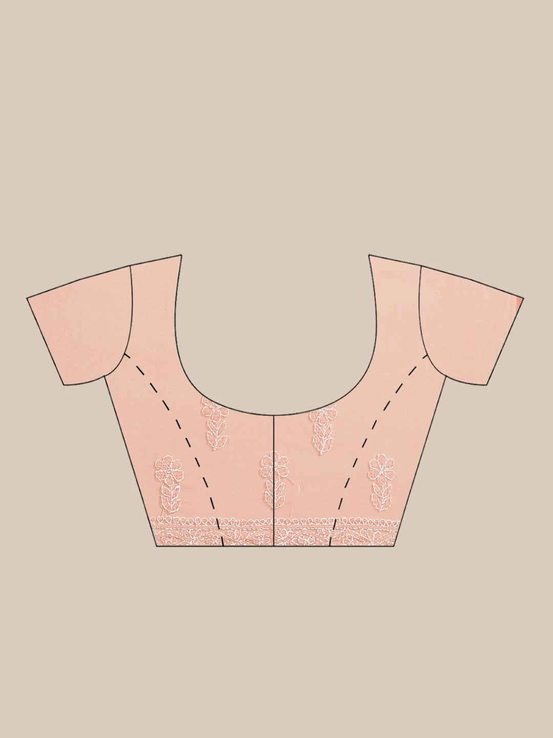 Ada Hand Embroidered Peach Georgette Lucknowi Chikankari Saree With Blouse A311136