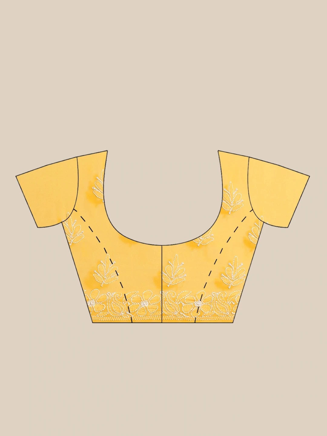 Ada Hand Embroidered Yellow Georgette Lucknowi Chikankari Saree With Blouse A311236