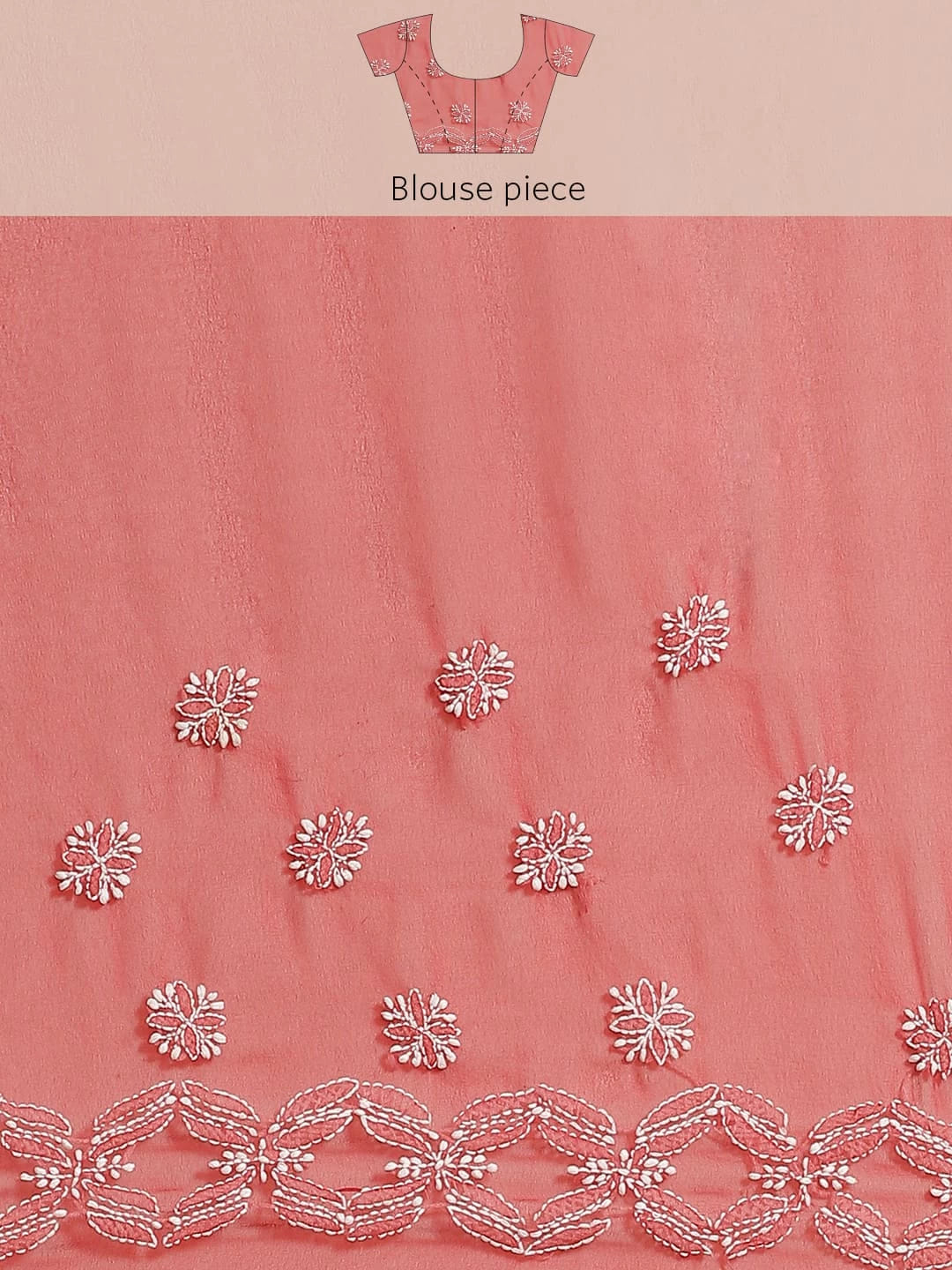 Ada Hand Embroidered Red Georgette Lucknowi Chikankari Saree With Blouse A130145