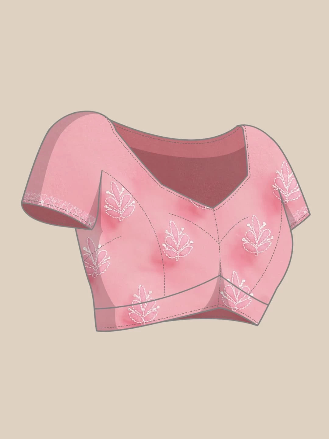 Ada Hand Embroidered Dark Pink Georgette Lucknow Chikankari Saree with Blouse A311309