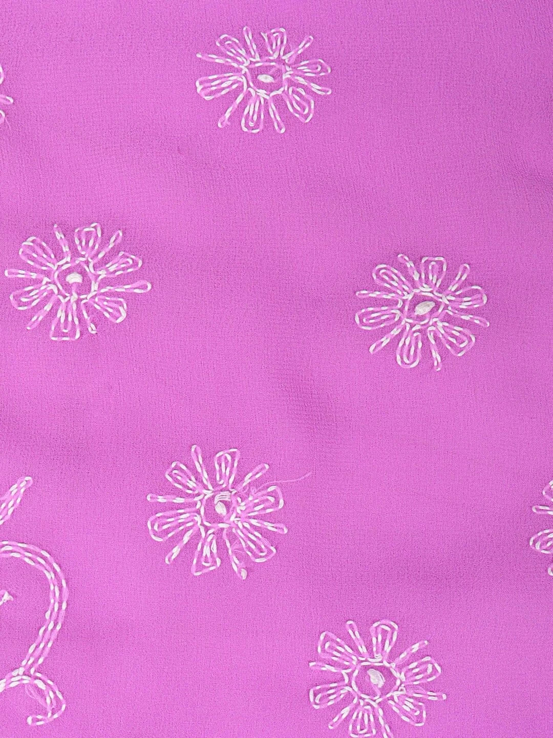 Ada Hand Embroidered Purple Georgette Lucknowi Chikankari Saree with Blouse A35939