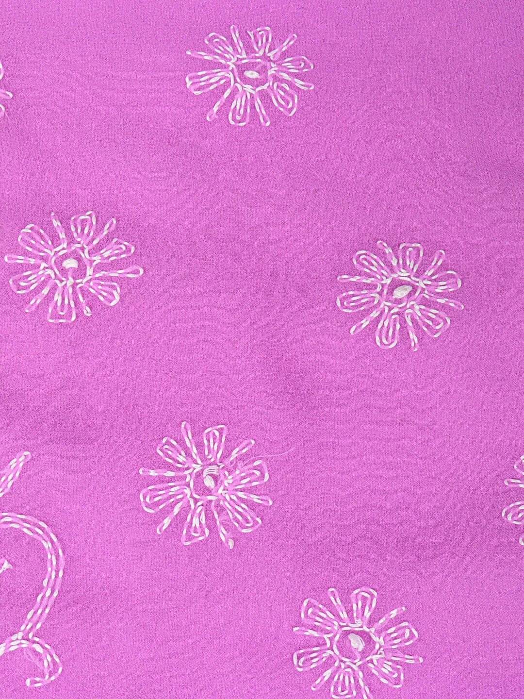 Ada Hand Embroidered Purple Georgette Lucknowi Chikankari Saree with Blouse A35939