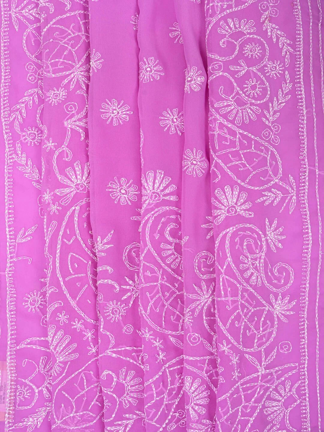 Ada Hand Embroidered Purple Georgette Lucknowi Chikankari Saree with Blouse A35939