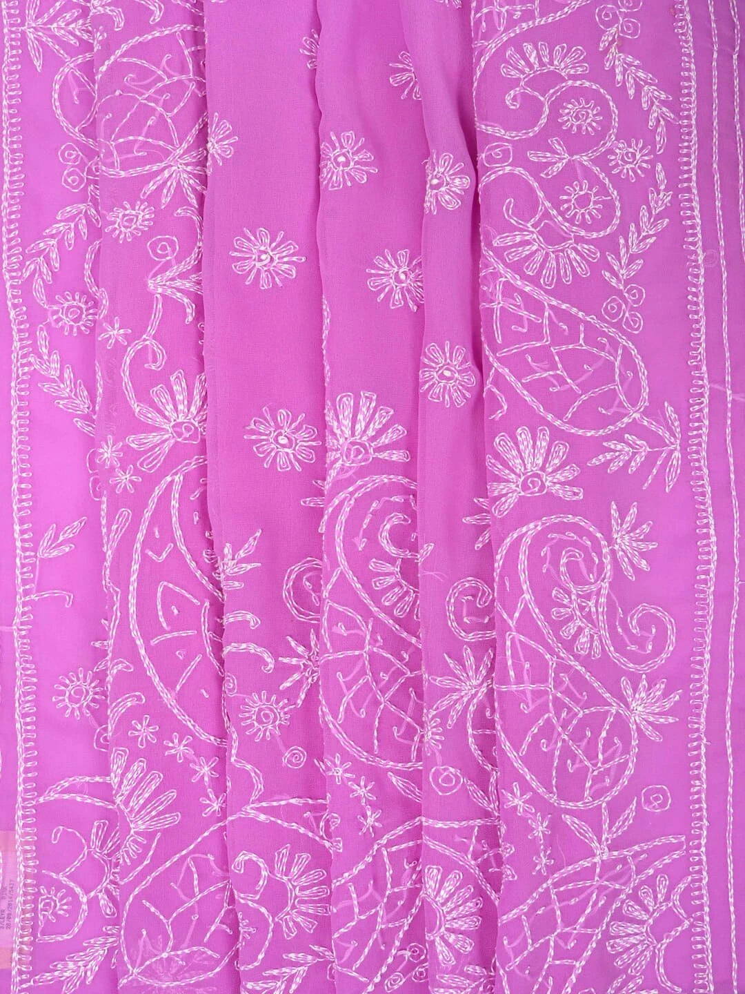 Ada Hand Embroidered Purple Georgette Lucknowi Chikankari Saree with Blouse A35939