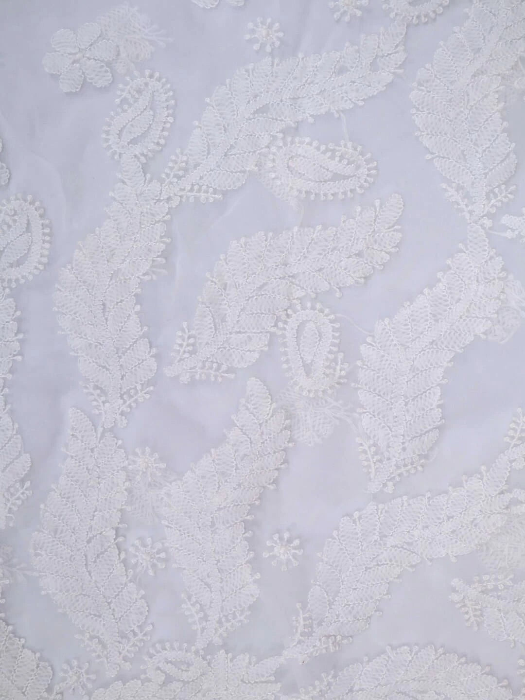 Ada Hand Embroidered White Georgette Lucknowi Chikankari Saree With Blouse 01A261994