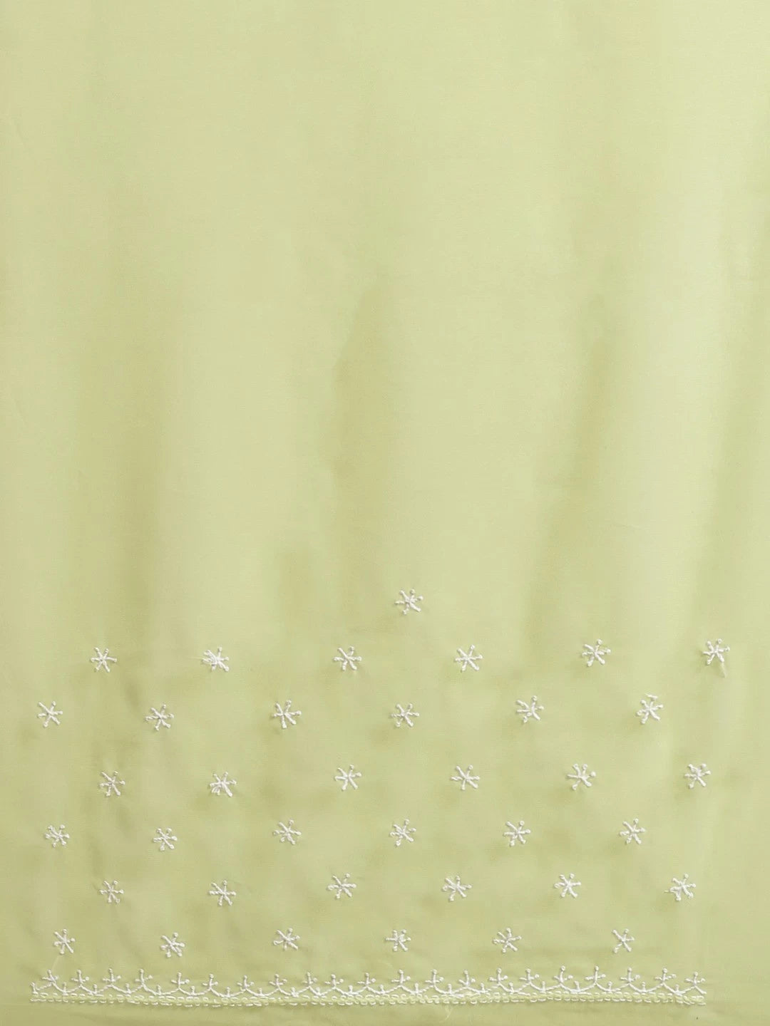 Ada Hand Embroidered Green Georgette Lucknowi Chikankari Saree With Blouse A140357