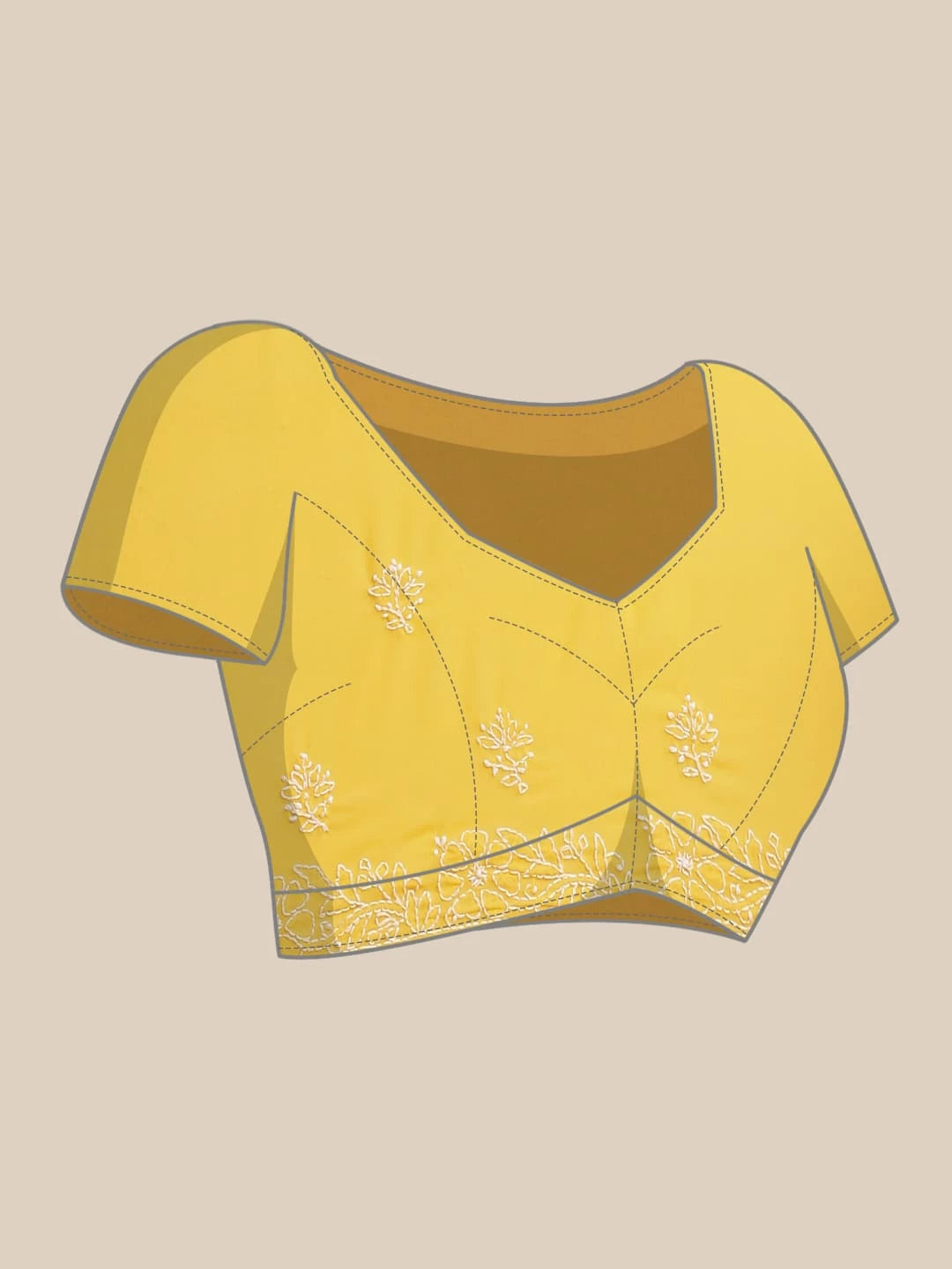Ada Hand Embroidered Yellow Georgette Lucknowi Chikankari Saree With Blouse A311340