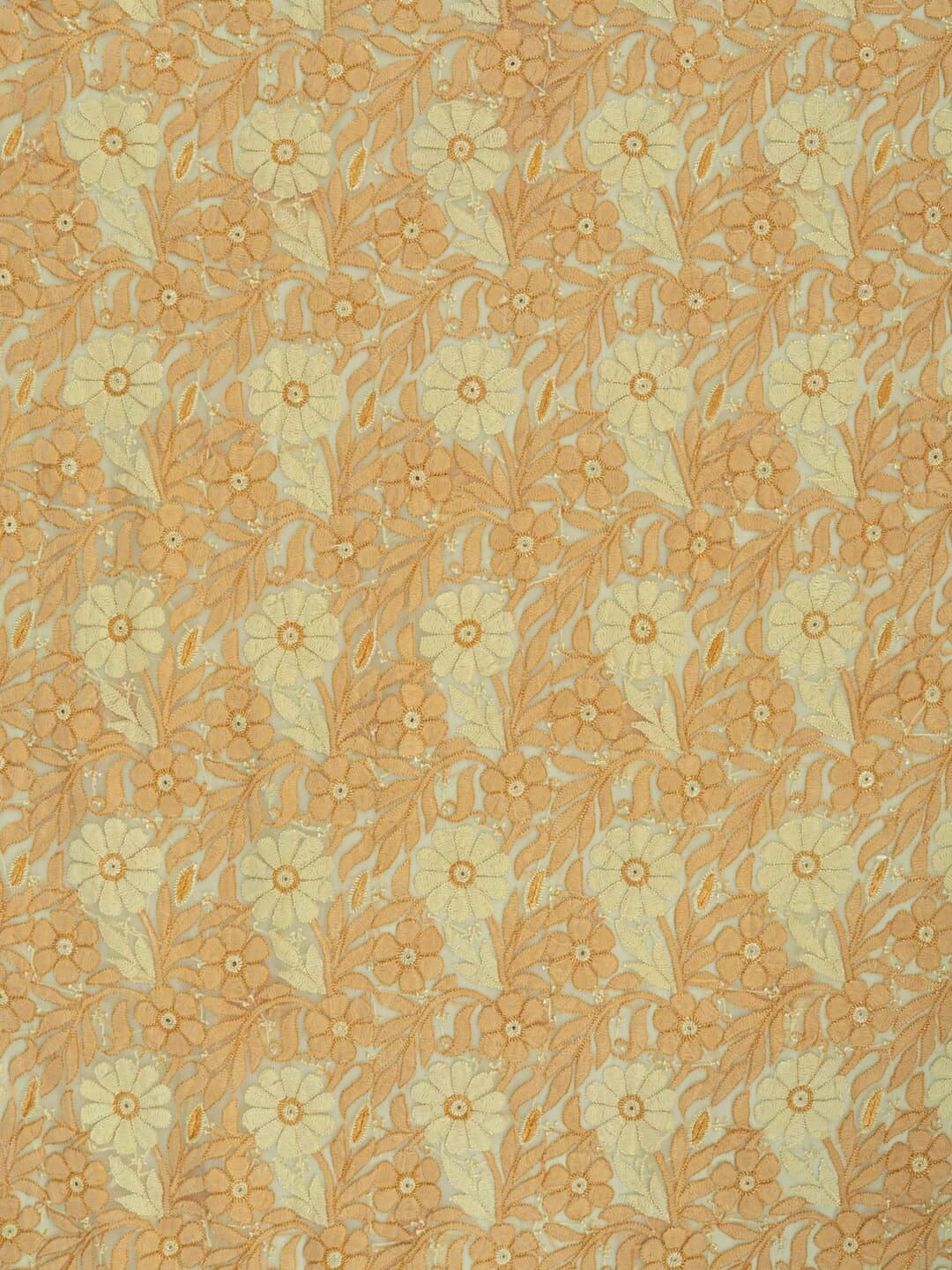 Ada Hand Embroidered Lemon Georgette Lucknowi Chikankari Unstitched Kurta Piece 01A109641