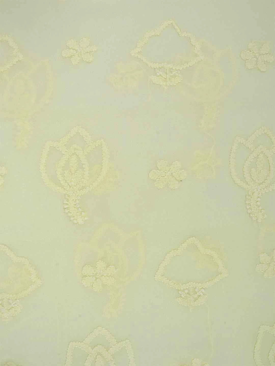 Ada Hand Embroidered Lemon Georgette Lucknowi Chikankari Unstitched Kurta Piece A296702