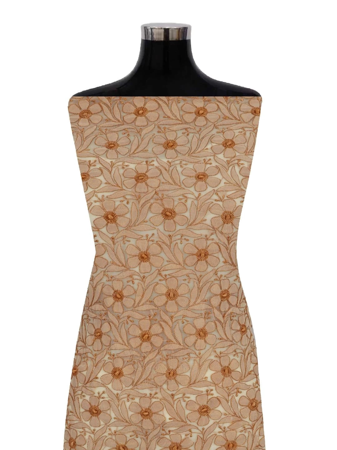Ada Hand Embroidered Lemon Georgette Lucknowi Chikankari Unstitched Kurta Piece 01A209162