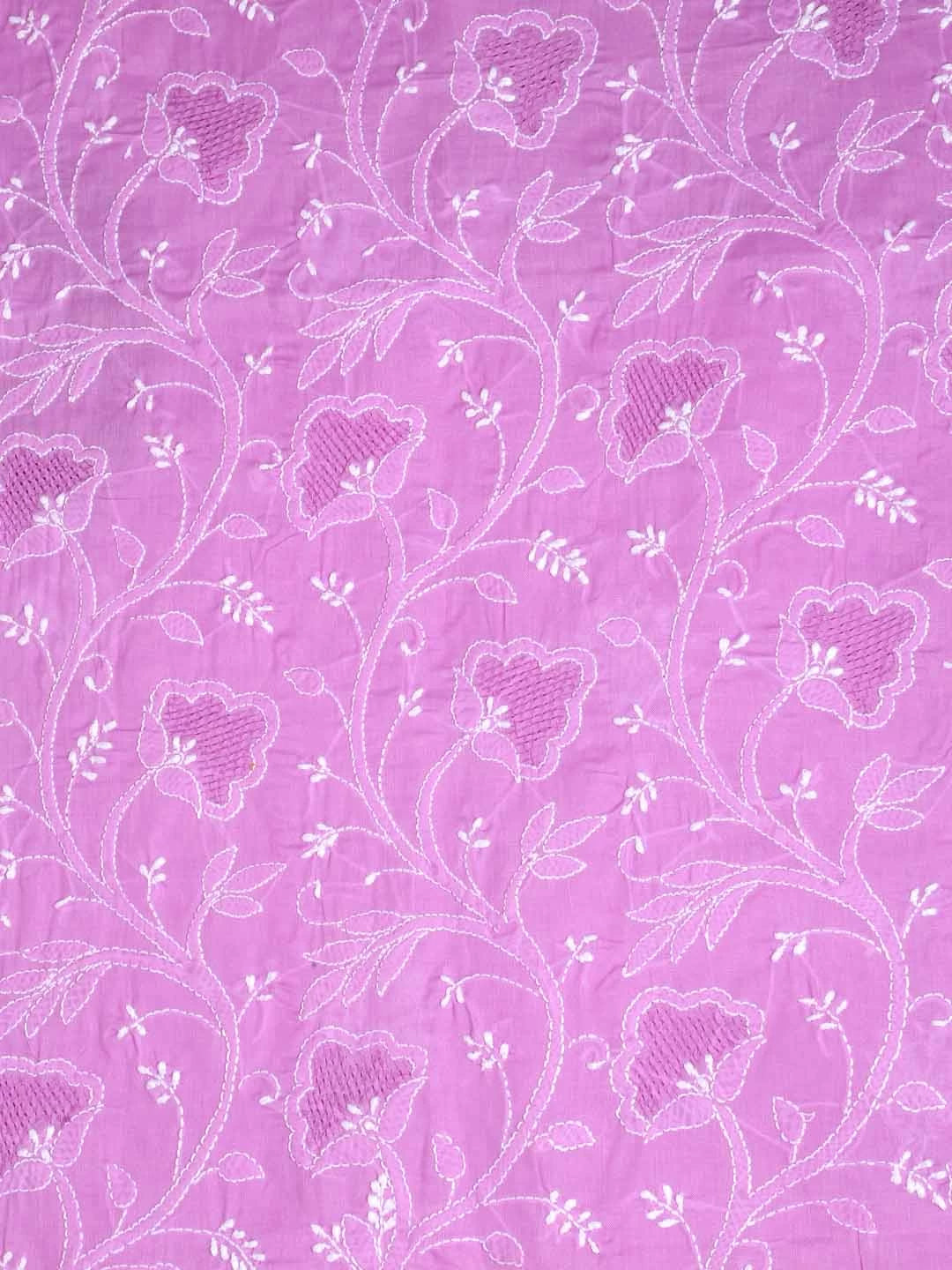 Ada Hand Embroidered Lavender Cotton Lucknowi Chikankari Unstitched Kurta Piece 01A322861