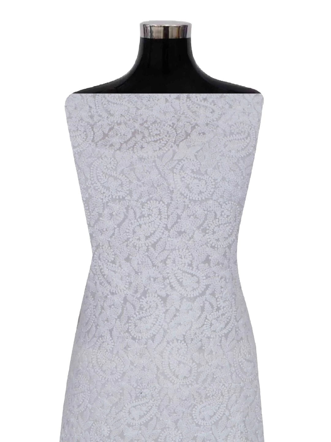 Ada Hand Embroidered White Georgette Lucknowi Chikankari Unstitched Kurta Piece A618888