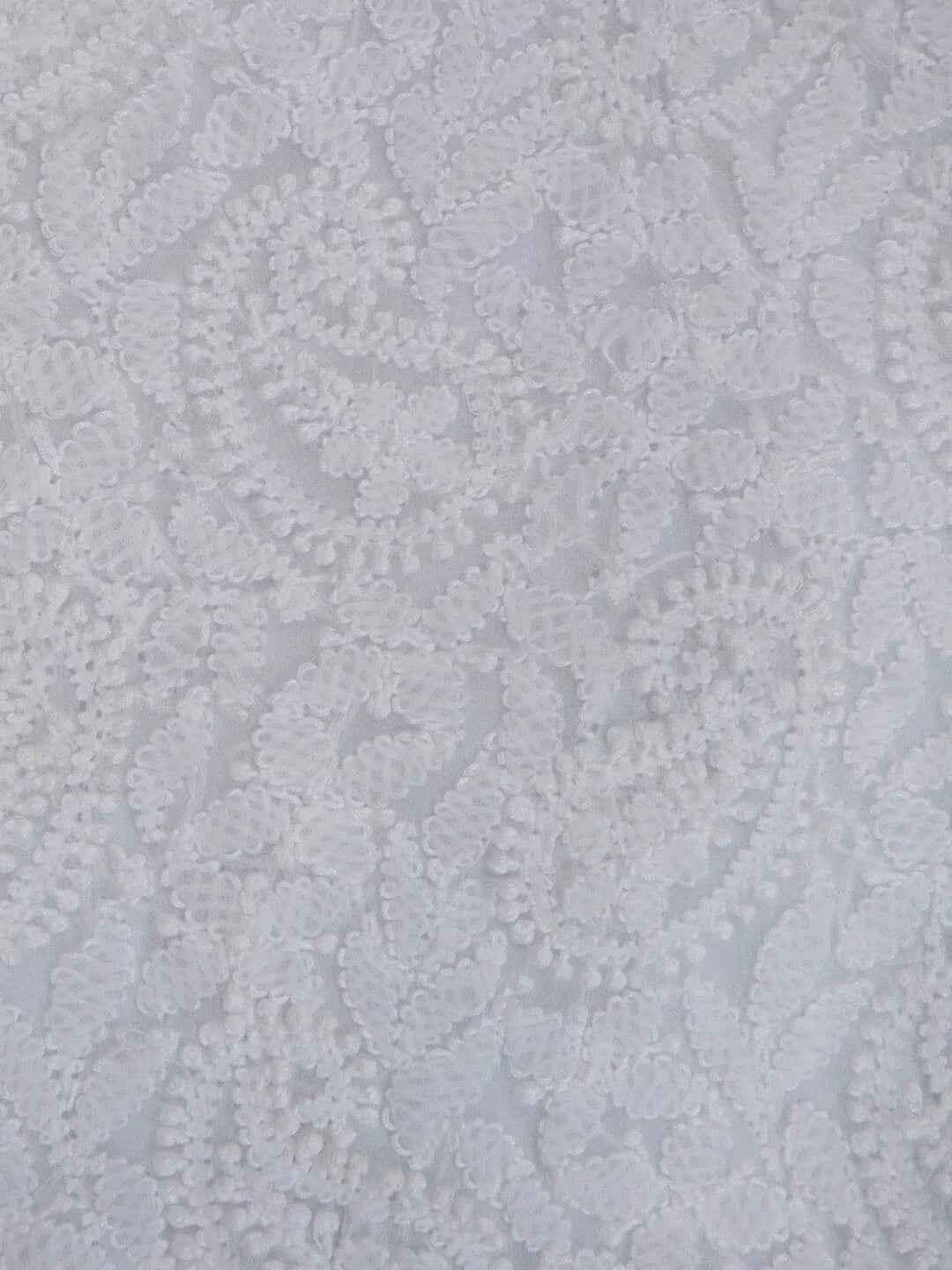 Ada Hand Embroidered White Georgette Lucknowi Chikankari Unstitched Kurta Piece A618888