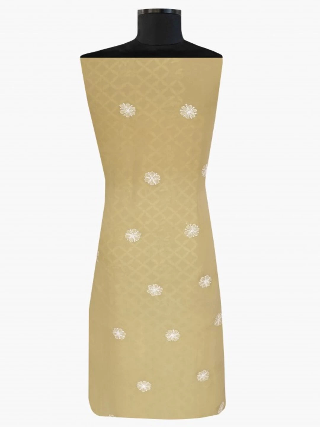 Ada Hand Embroidered Fawn Pure Georgette Lucknowi Chikankari Unstitched Kurta Piece A108727