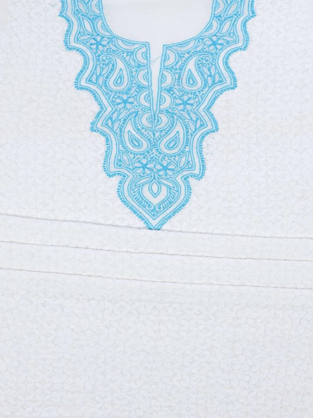 Ada Hand Embroidered White Georgette Lucknowi Chikankari Unstitched Kurta Piece A402154