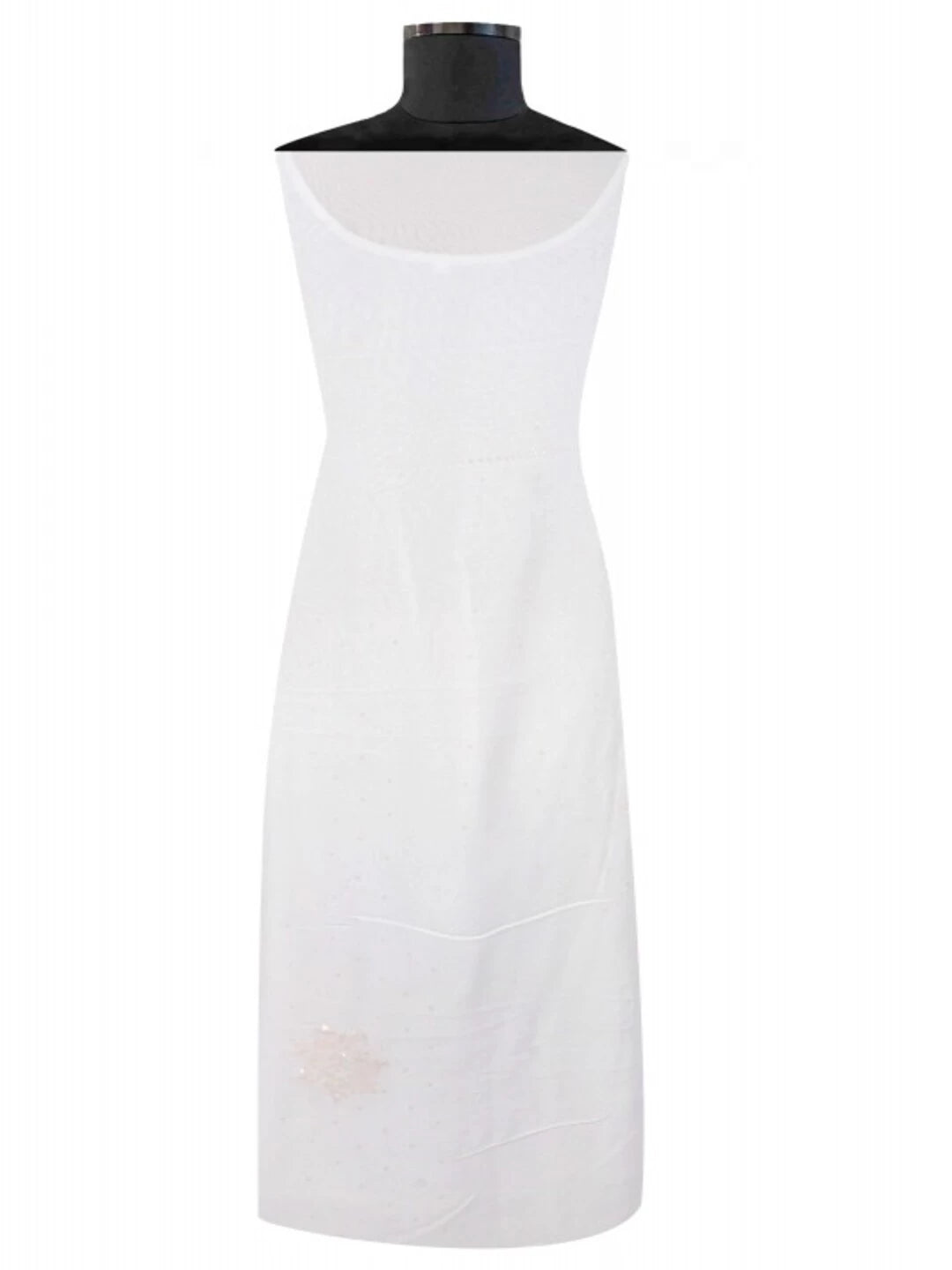 Ada Hand Embroidered White Pure Georgette Lucknowi Chikankari Unstitched Kurta Piece With Muqaish Work A514892