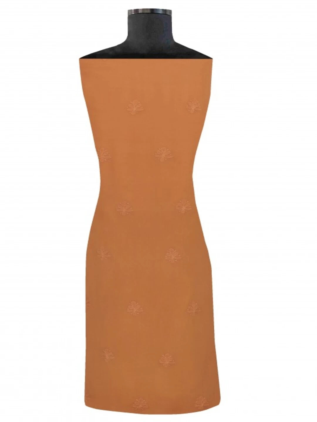 Ada Hand Embroidered Bronze Rust Georgette Lucknowi Chikankari Unstitched Kurta Piece A526858
