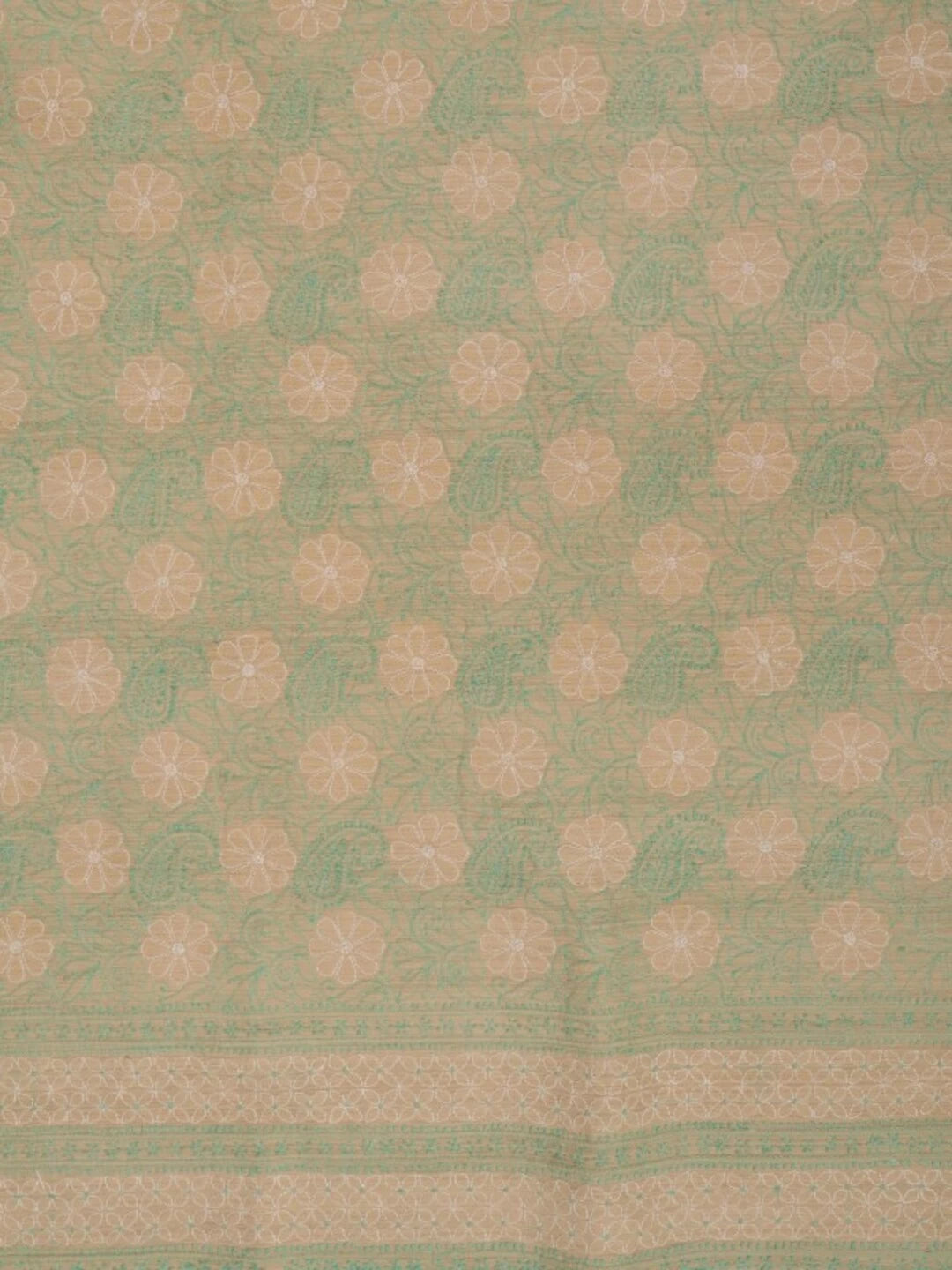Ada Hand Embroidered Fawn Cotton Lucknowi Chikankari Unstitched Kurta Piece 01A211534