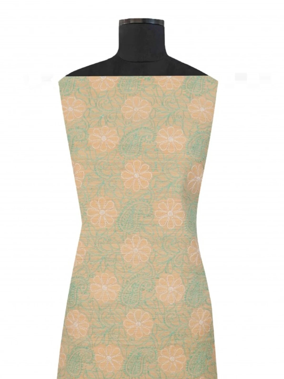 Ada Hand Embroidered Fawn Cotton Lucknowi Chikankari Unstitched Kurta Piece 01A211534