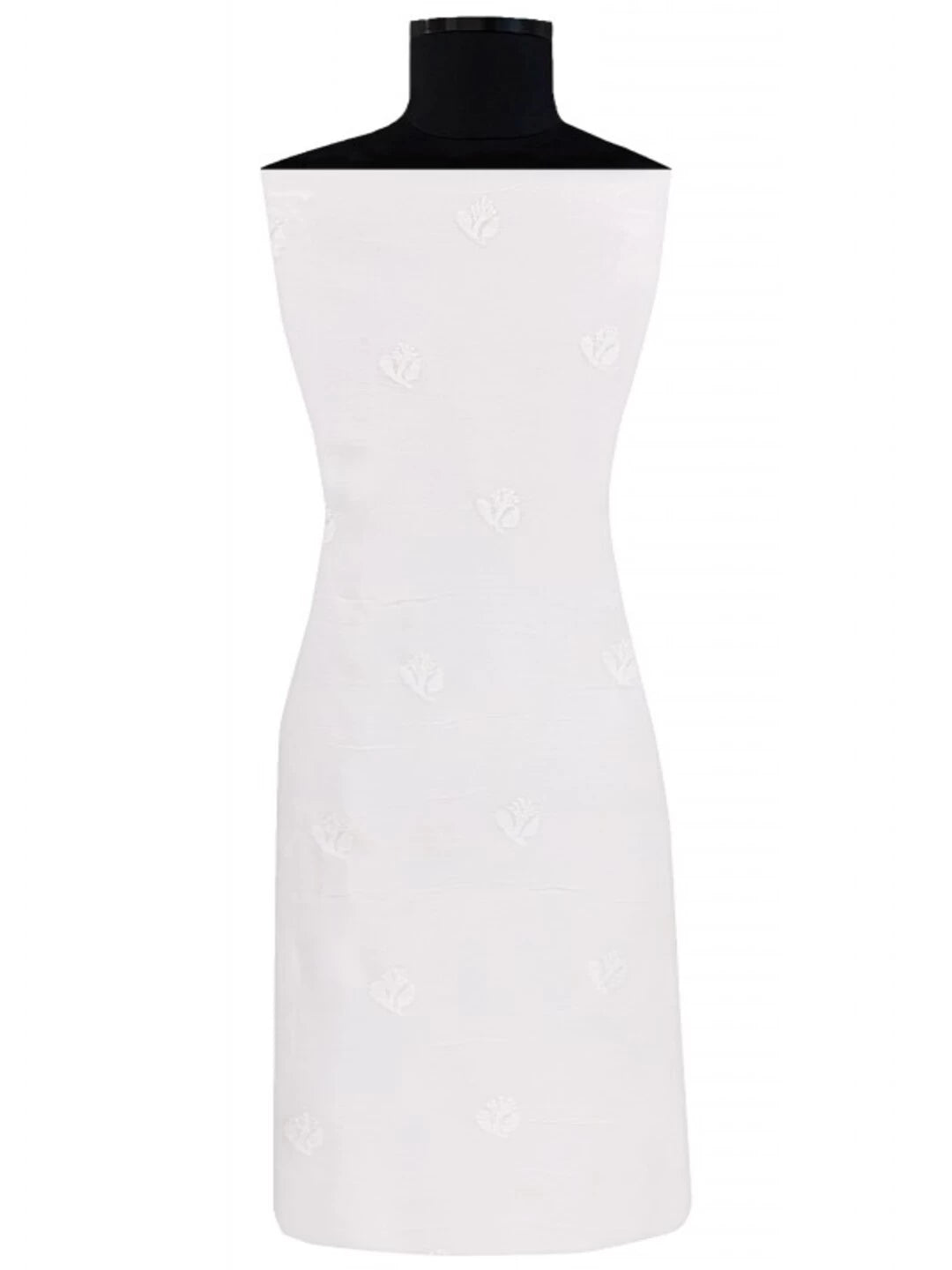 Ada Hand Embroidered White Georgette Lucknowi Chikankari Unstitched Kurta Piece With Pearl Work A495843