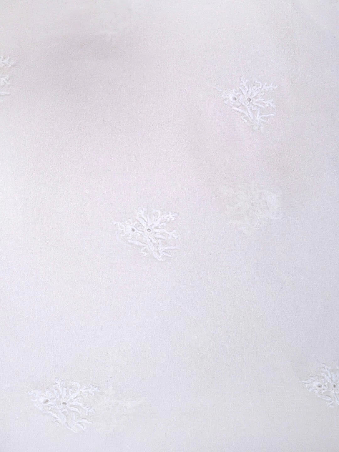 Ada Hand Embroidered White Pure Georgette Lucknowi Chikankari Semi-Stitched Kurta Piece A484763