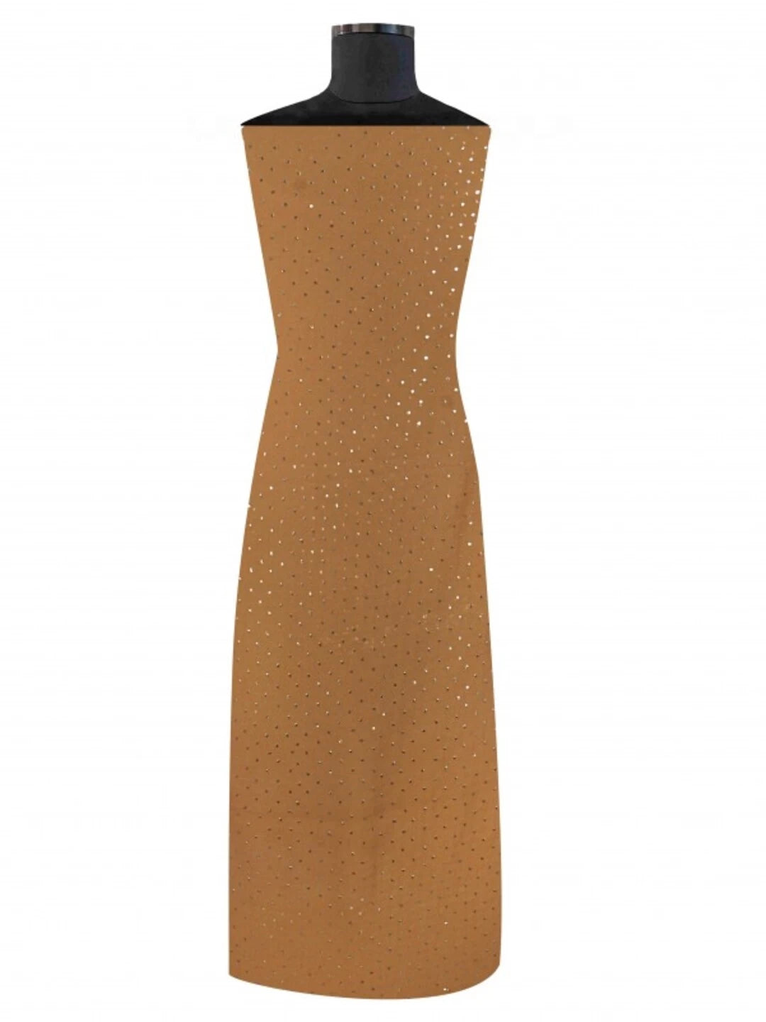 Ada Hand Embroidered Copper Brown Pure Georgette Lucknowi Chikankari Unstitched Kurta Piece With Muqaish Work A164141