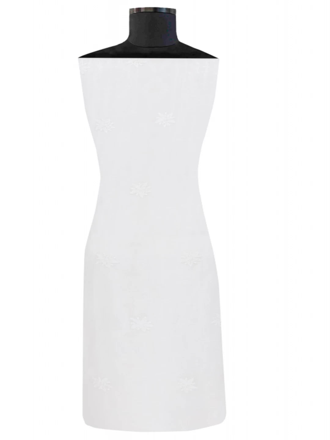 Ada Hand Embroidered White Georgette Lucknowi Chikankari Unstitched Kurta Piece with Sequinned Work A406618