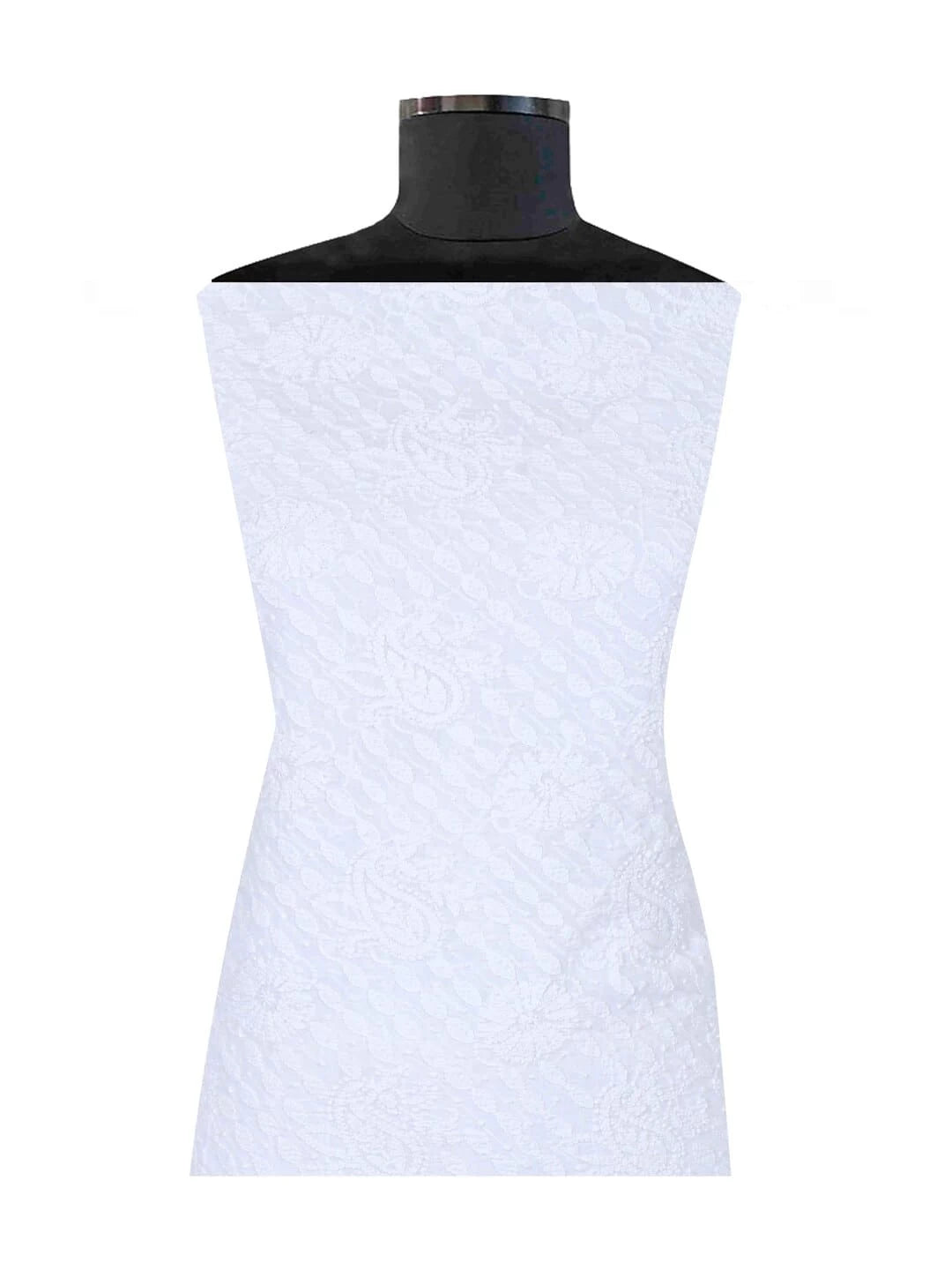 Ada Hand Embroidered White Cotton Lucknowi Chikankari Unstitched Kurta Piece A617129
