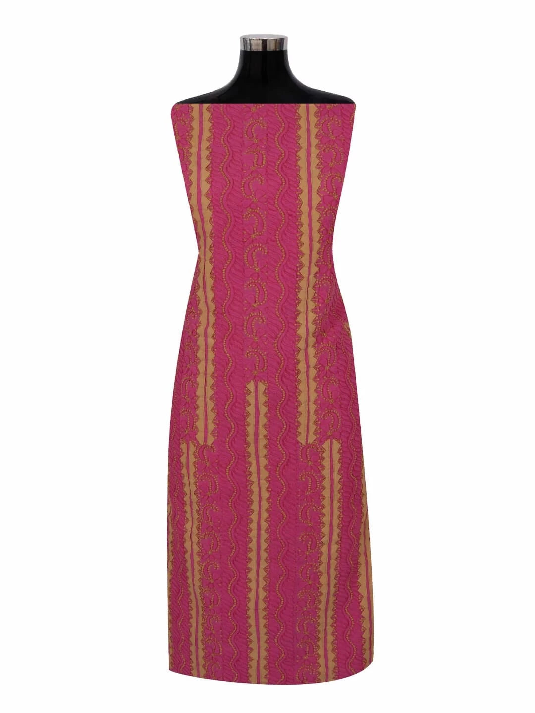 Ada Hand Embroidered Pink Cotton Lucknowi Chikankari Unstitched Suit Piece 01A106208