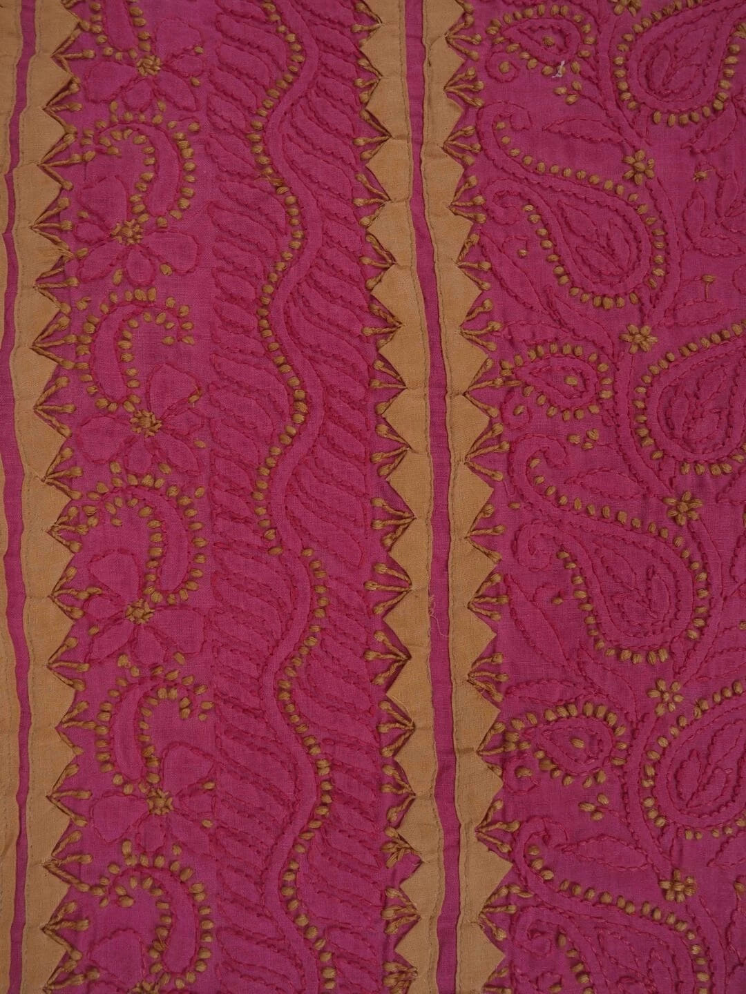 Ada Hand Embroidered Pink Cotton Lucknowi Chikankari Unstitched Suit Piece 01A106208