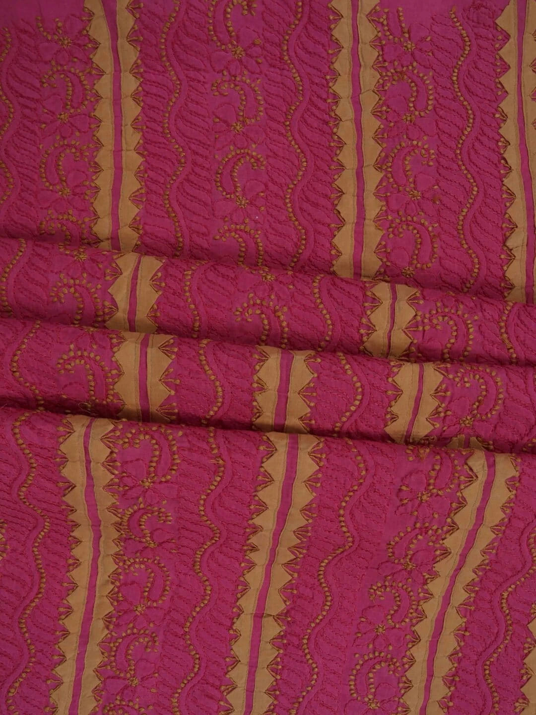 Ada Hand Embroidered Pink Cotton Lucknowi Chikankari Unstitched Suit Piece 01A106208