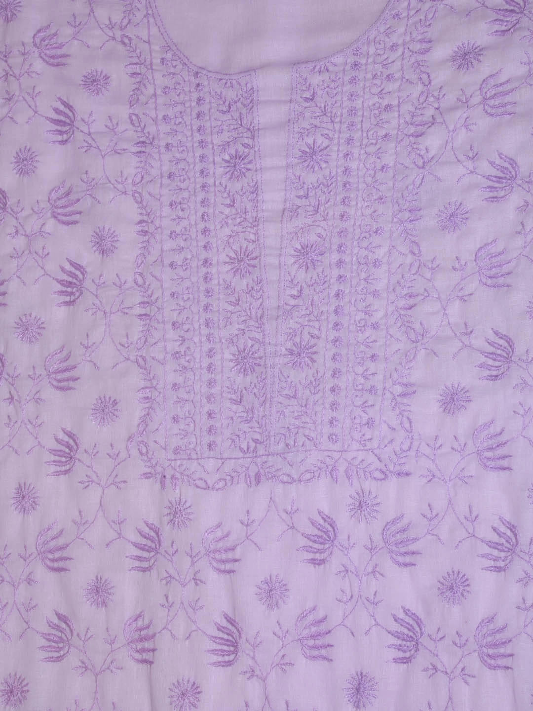 Ada Hand Embroidered Lavender Mulmul Lucknowi Chikankari Unstitched Suit Piece 01A376753