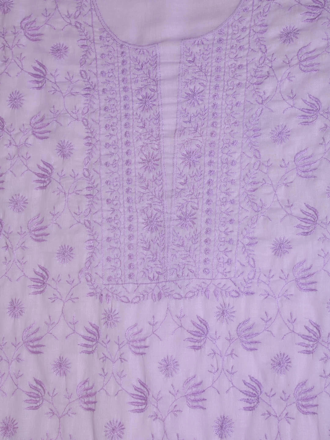 Ada Hand Embroidered Lavender Mulmul Lucknowi Chikankari Unstitched Suit Piece 01A376753