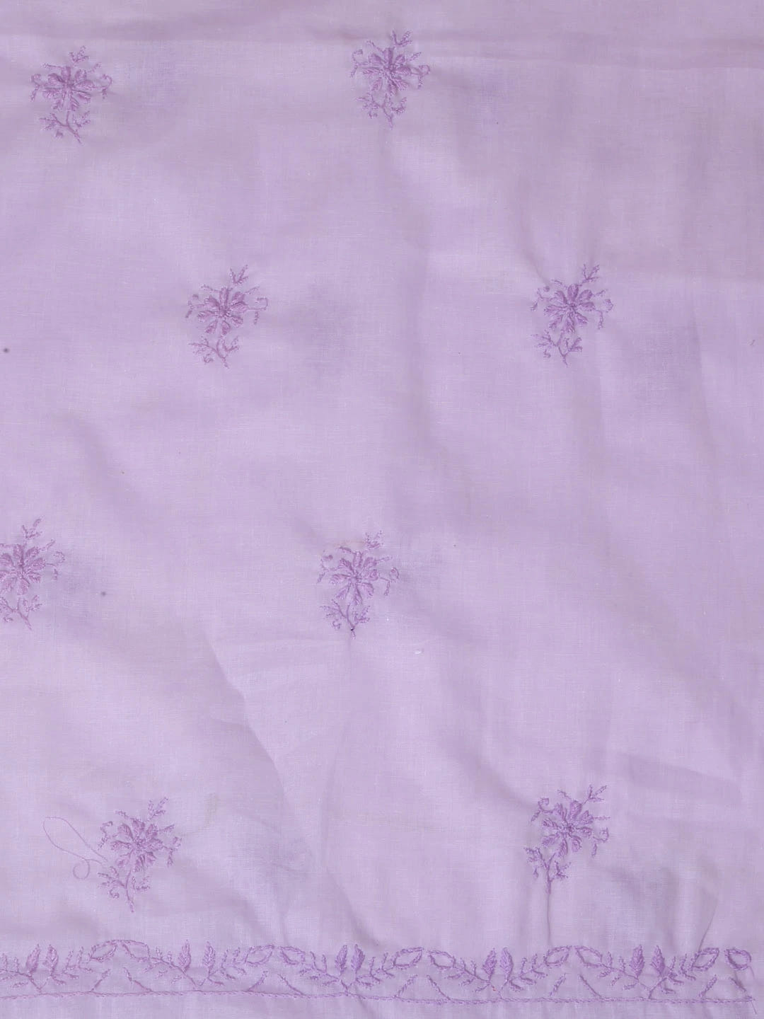 Ada Hand Embroidered Lavender Mulmul Lucknowi Chikankari Unstitched Suit Piece 01A376753