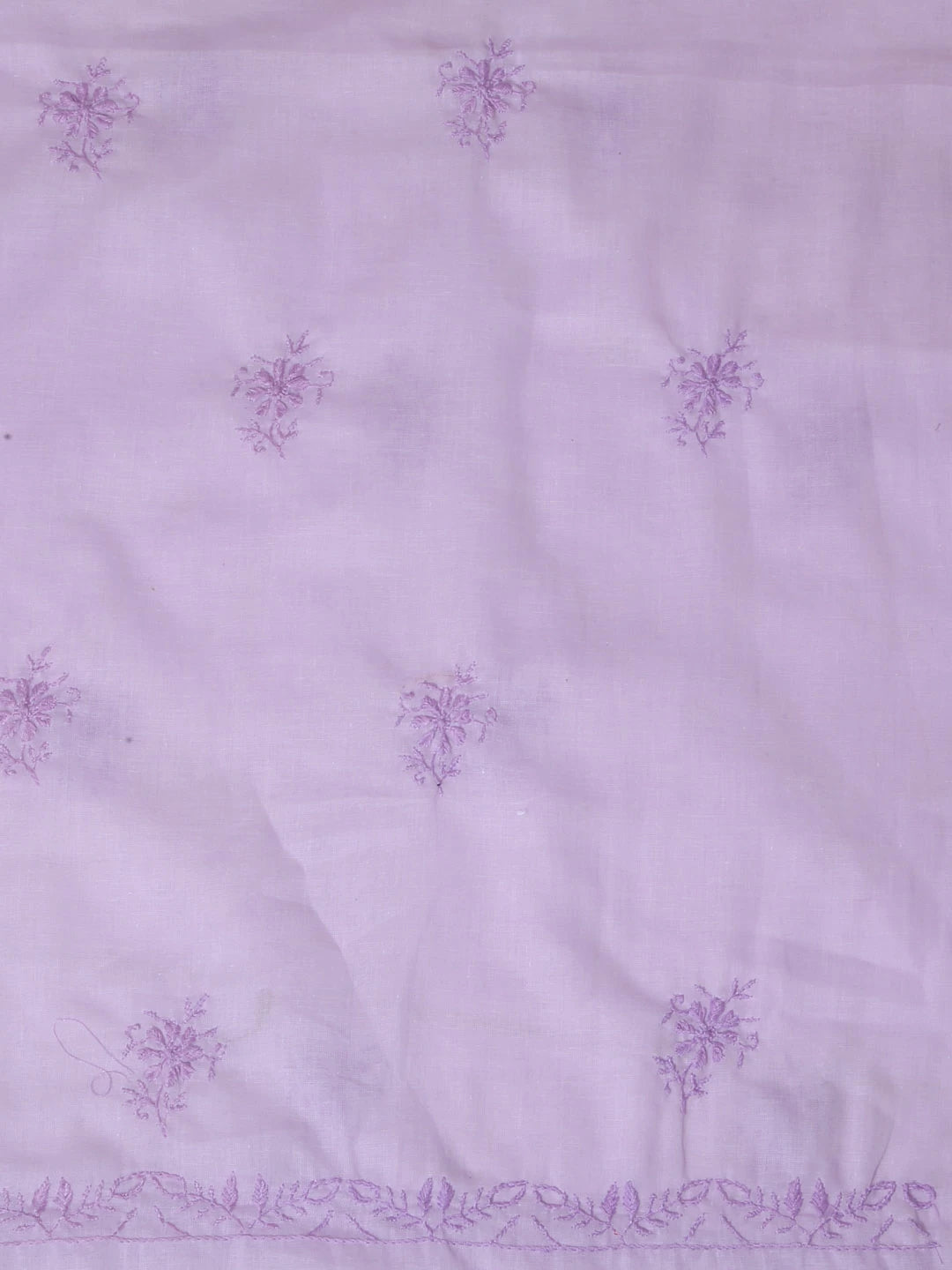 Ada Hand Embroidered Lavender Mulmul Lucknowi Chikankari Unstitched Suit Piece 01A376753