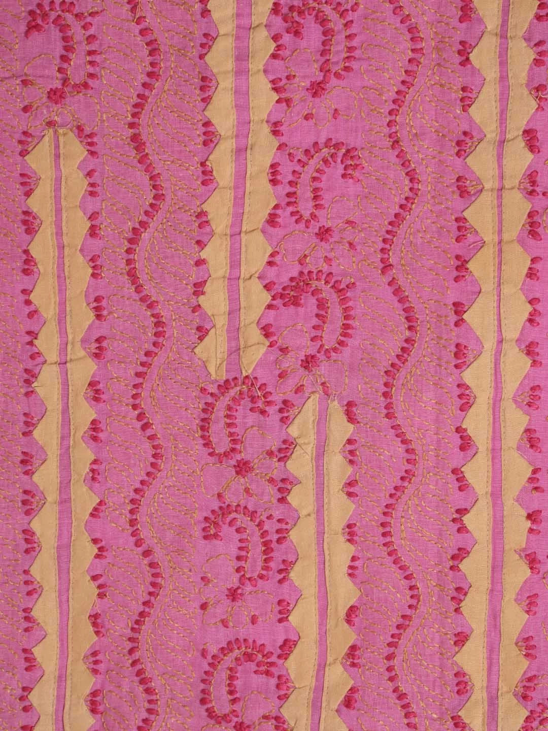 Ada Hand Embroidered Pink Cotton Lucknowi Chikankari Unstitched Suit Piece 01A177301